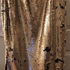 Gold Holiday Sequin Skirt